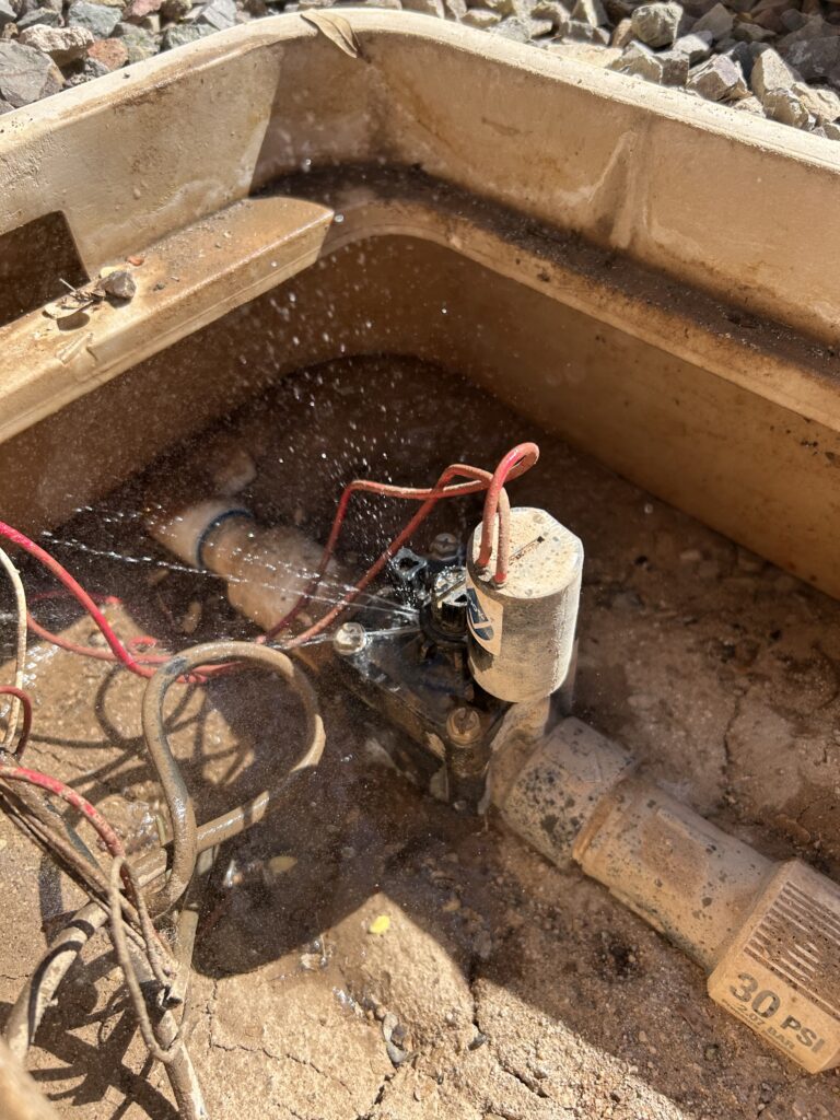 leaking irrigation valve